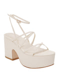 Lulamax Luna Platform Heel - High-Block Heel, Trendy & Comfortable - Bone