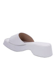 Lulamax Lydia Platform Sandal - Chunky Padded Sole, Versatile Design - White