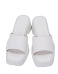 Lulamax Lydia Platform Sandal - Chunky Padded Sole, Versatile Design - White