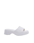 Lulamax Lydia Platform Sandal - Chunky Padded Sole, Versatile Design - White