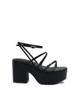 Lulamax Luna Platform Heel - High-Block Heel, Trendy & Comfortable - Black