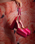 Lulamax Ally Platform Heel - Pink Satin