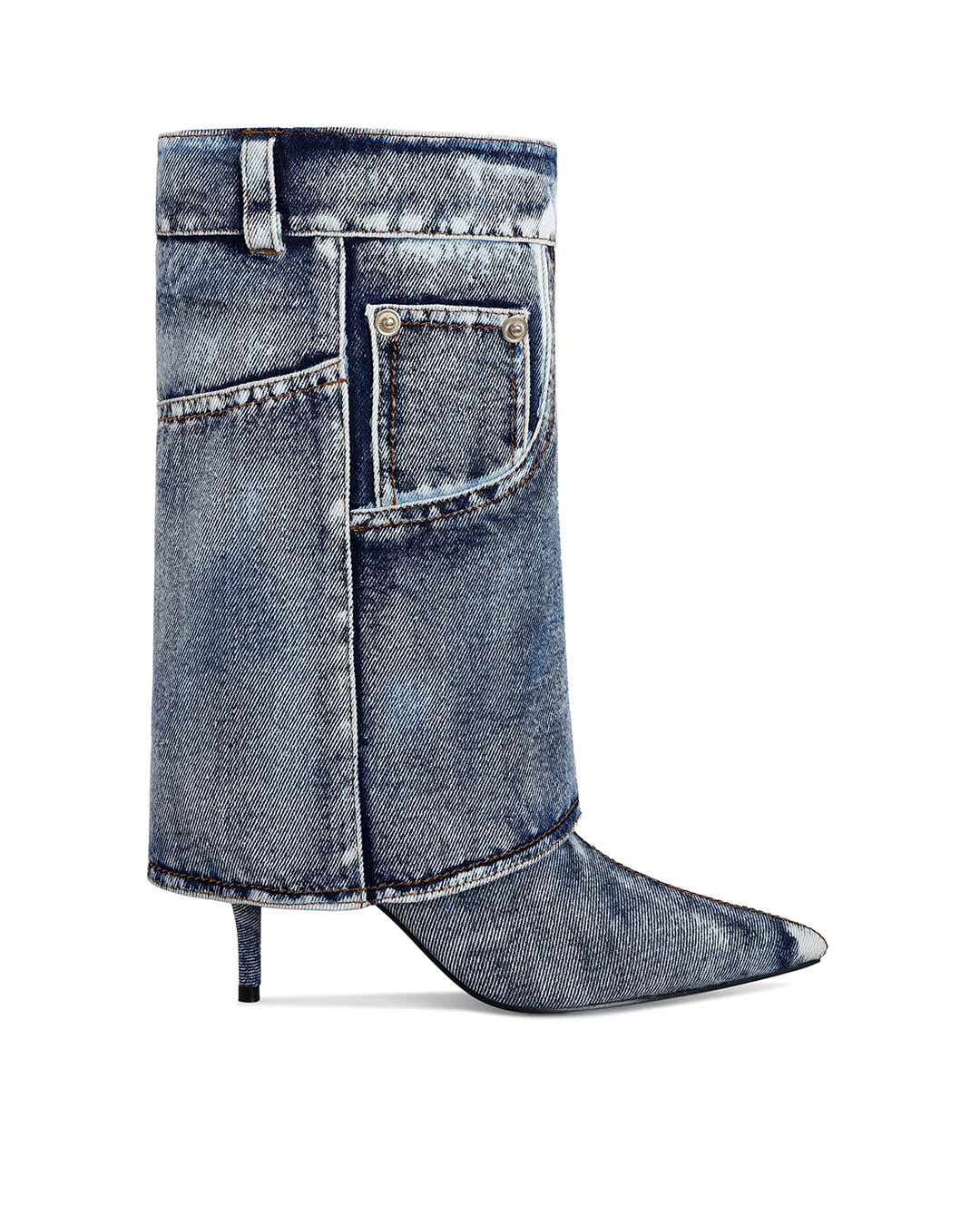denim stiletto boots
