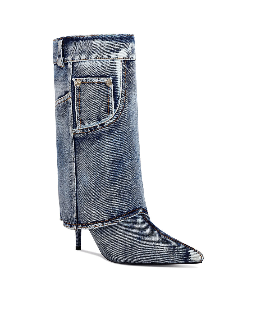 denim stiletto boots