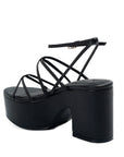 Lulamax Luna Platform Heel - High-Block Heel, Trendy & Comfortable - Black