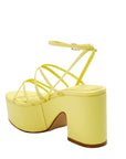 Lulamax Luna Platform Heel - High-Block Heel, Trendy & Comfortable - Cream