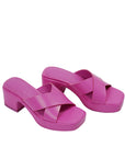 Lulamax Macie Platform Sandal - Chunky Padded Sole, Versatile Design - Pink
