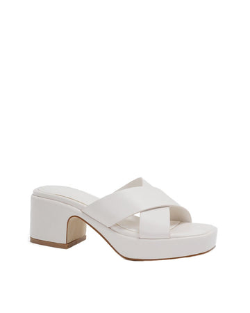 Lulamax Macie Platform Sandal - Chunky Padded Sole, Versatile Design - White