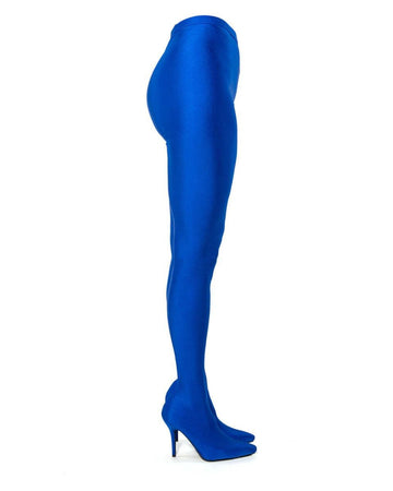 Lulamax Viola Pant Long Boot - Innovative Stretch Spandex - Blue